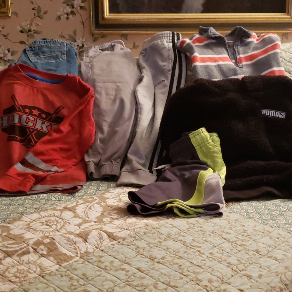 BOYS GUC PANTS, SHIRTS, JACKET, SHORTS